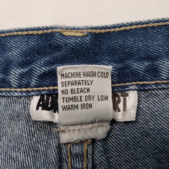 Vintage Adriana Sport Flare Jeans Women 28x30 Blue Fringe High Waisted 80s Boho - Picture 16 of 16